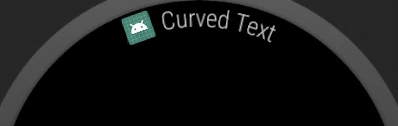 Ejemplo de texto arqueado en Android Wear