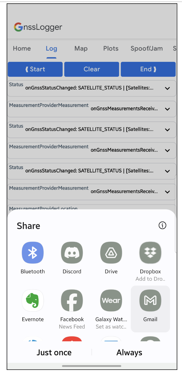 กล่องโต้ตอบที่แสดงตัวเลือกการแชร์