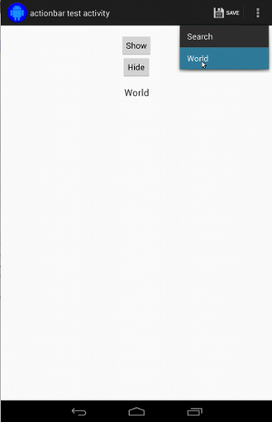 לחצן האפשרויות הנוספות גלוי ומופיעה רשימה מתחת
סרגל הפעולות בחלק העליון של המסך