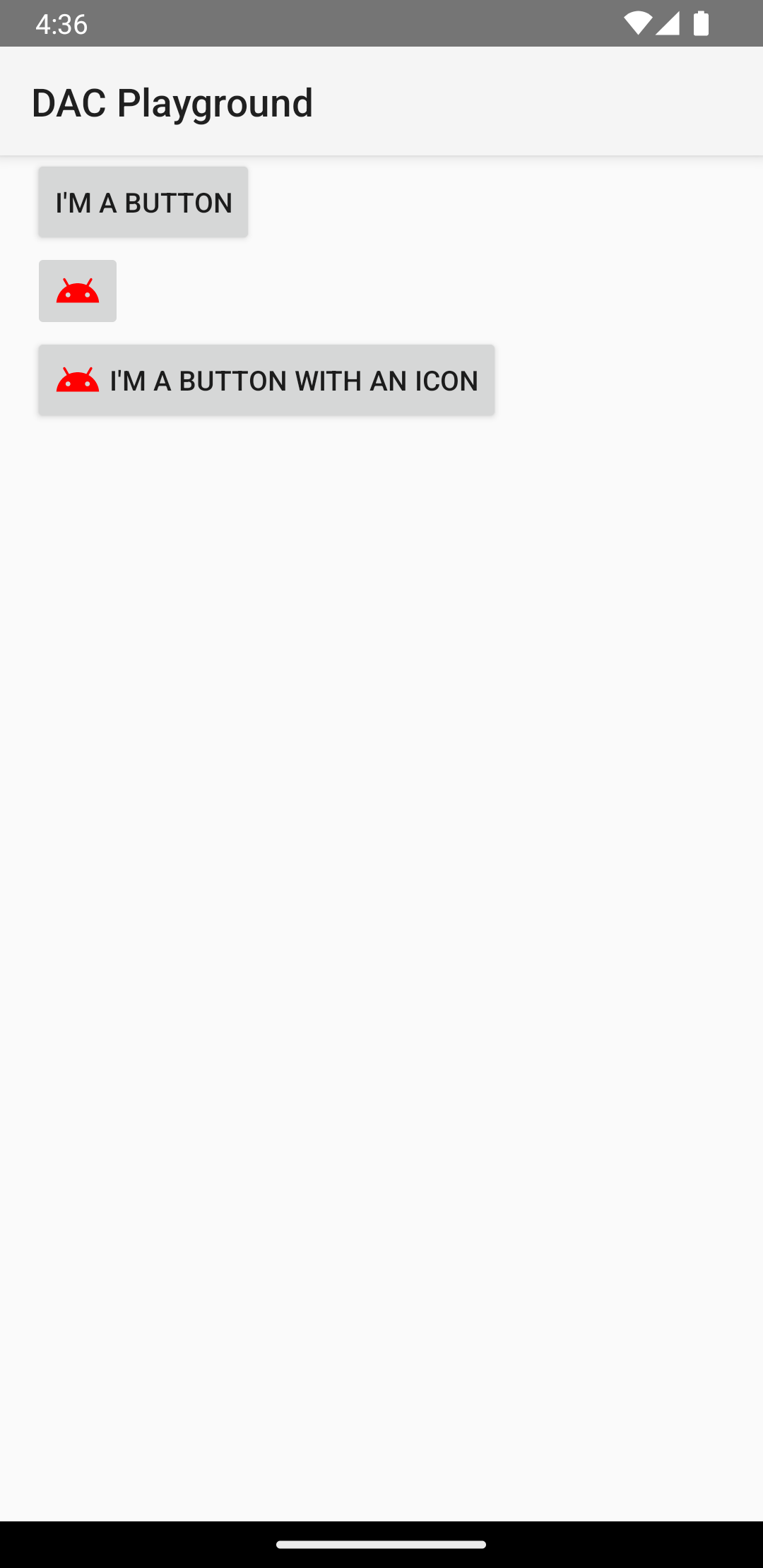 세 가지 유형의 버튼을 보여주는 이미지