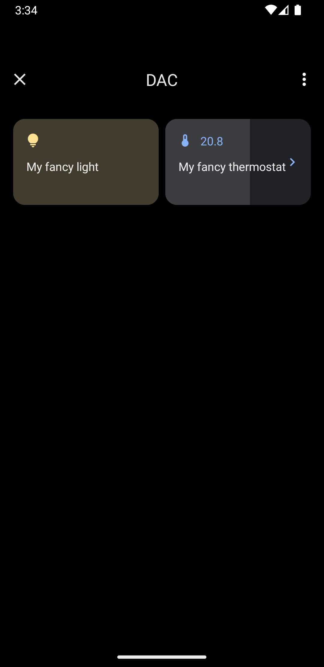 Image montrant une commande d&#39;éclairage et de thermostat