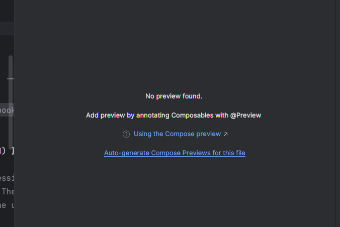 從預覽面板生成 Compose 預覽