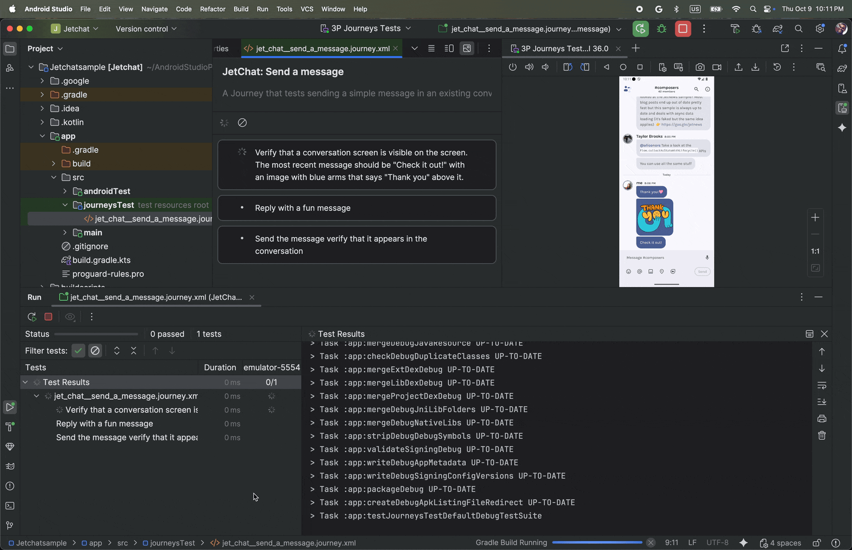 Journeys w Android Studio.