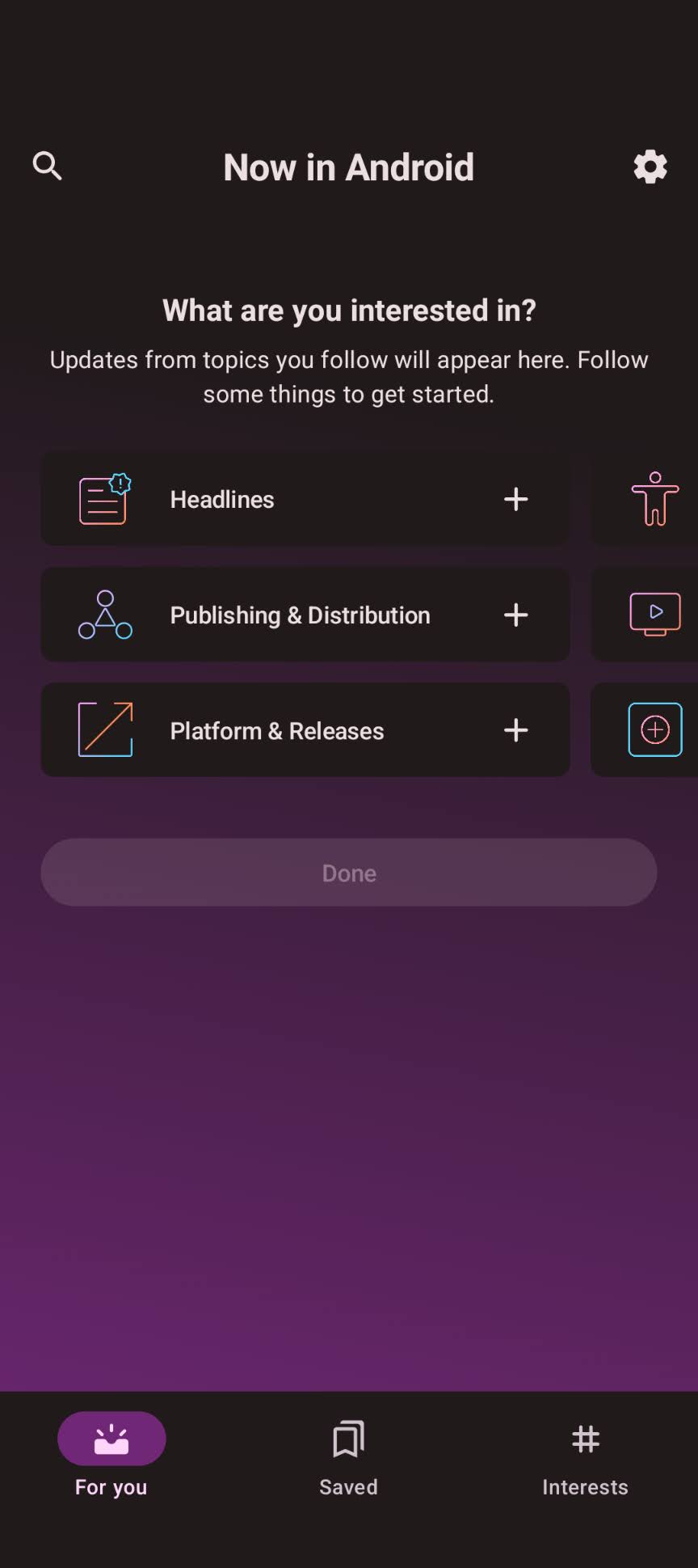 Detail satu artikel berita di aplikasi &#39;Now in Android&#39;, yang menampilkan judul, penulis, dan deskripsi.