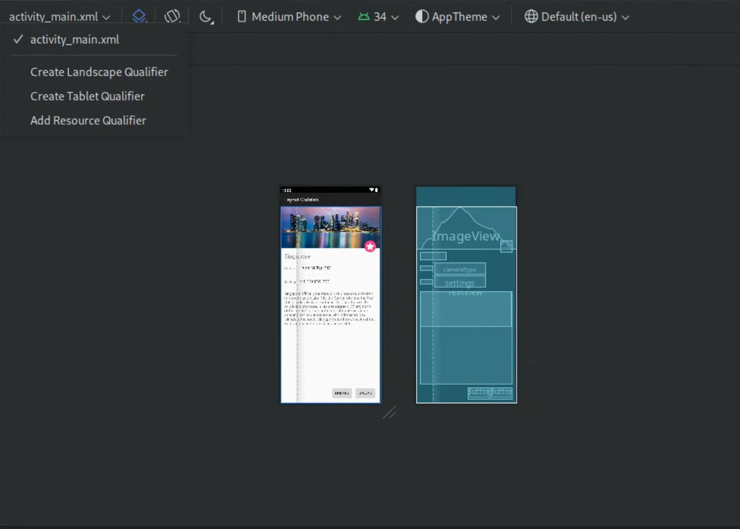 Menu déroulant "Créer des qualificatifs"