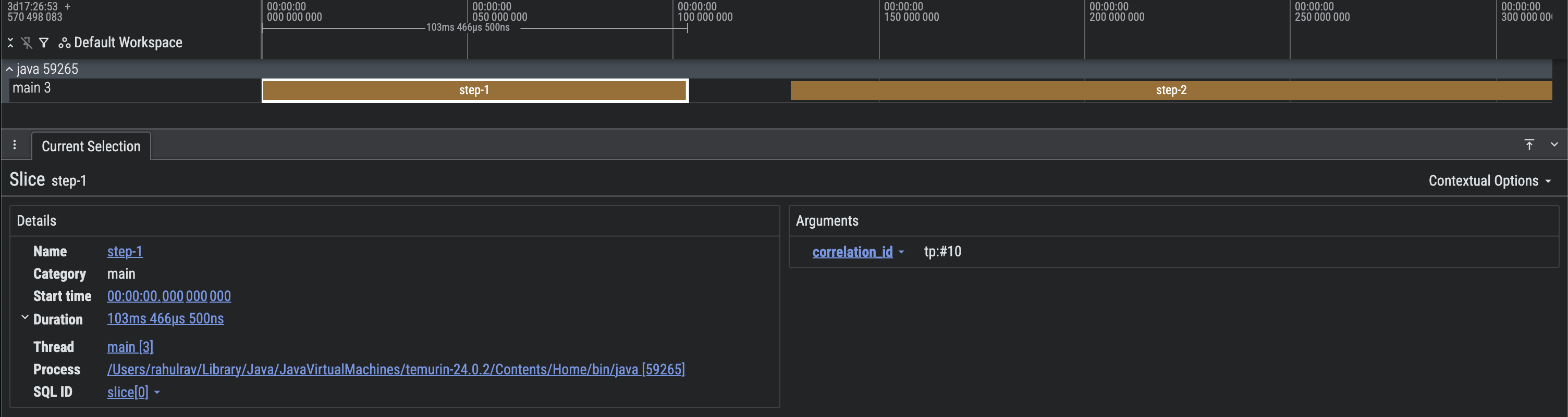 ضبط صفحه نمایش از یک مسیر Perfetto با برشهای همبسته