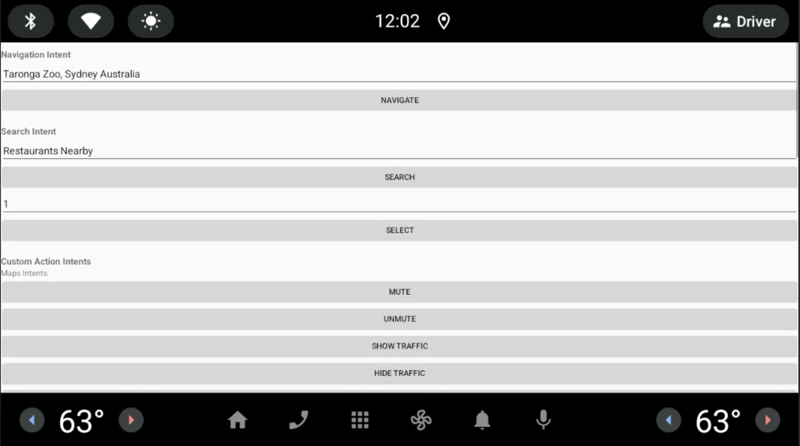 Main activity of demo application