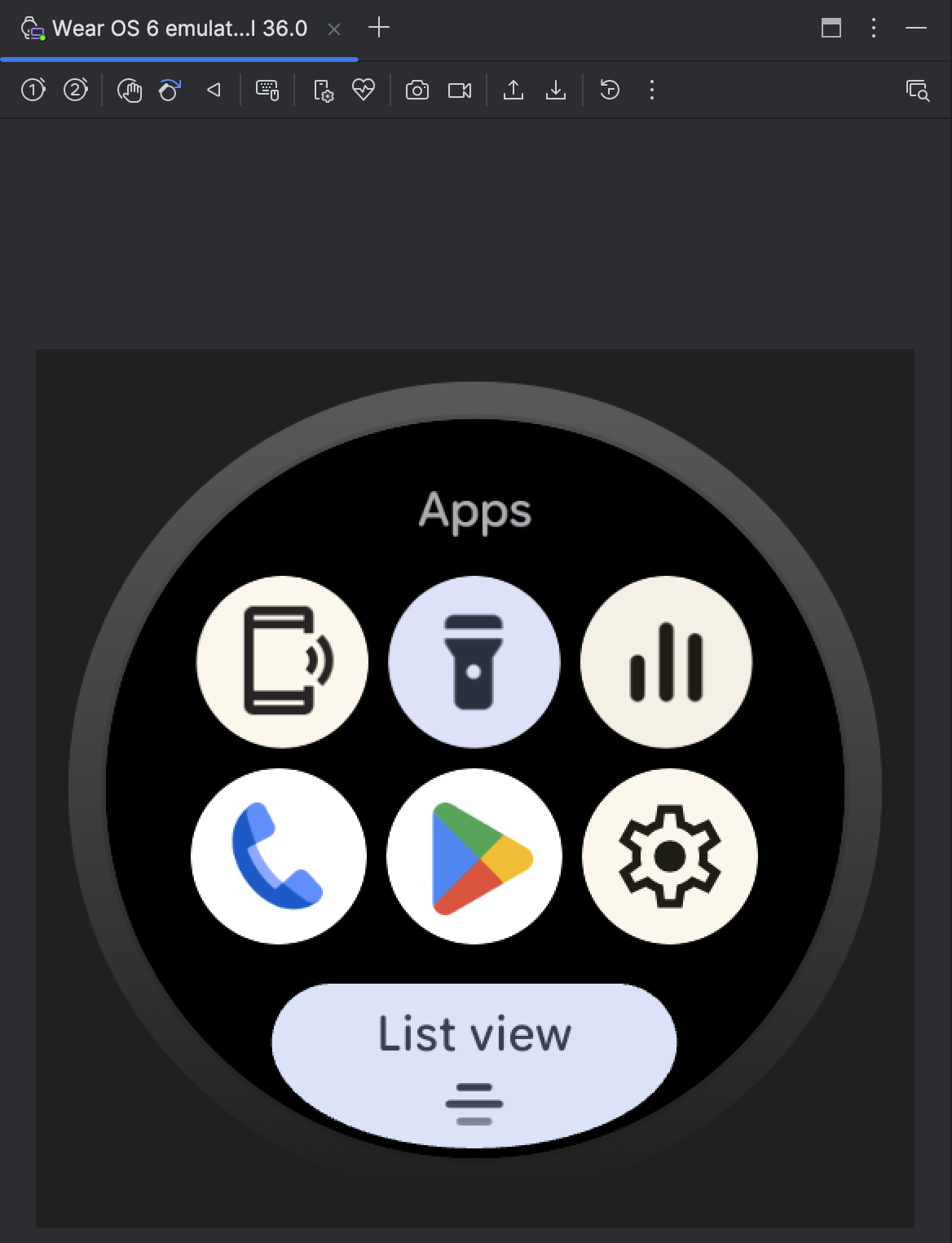 Las apps incluyen Encontrar mi dispositivo, linterna, controles multimedia, teléfono, Play Store y configuración.