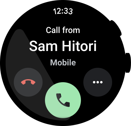 ตัวอย่างแอปโทรศัพท์