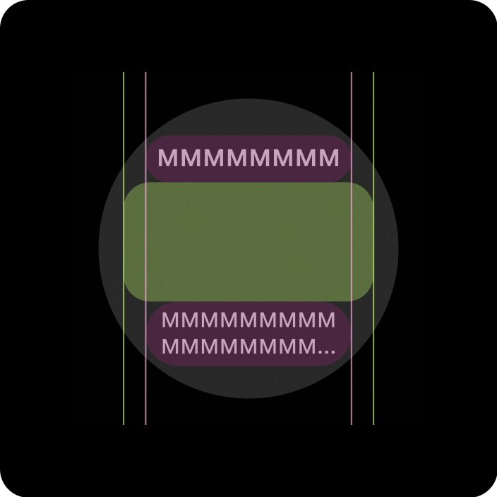 Esempio di visualizzazione non scorrevole