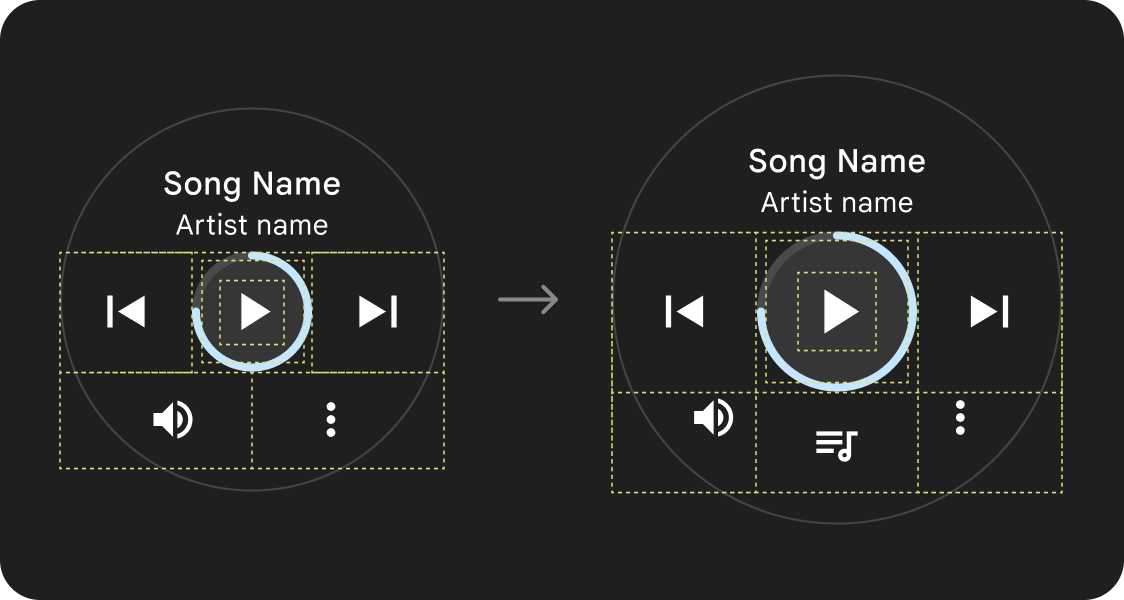 Daha büyük dokunma hedefleri örneği