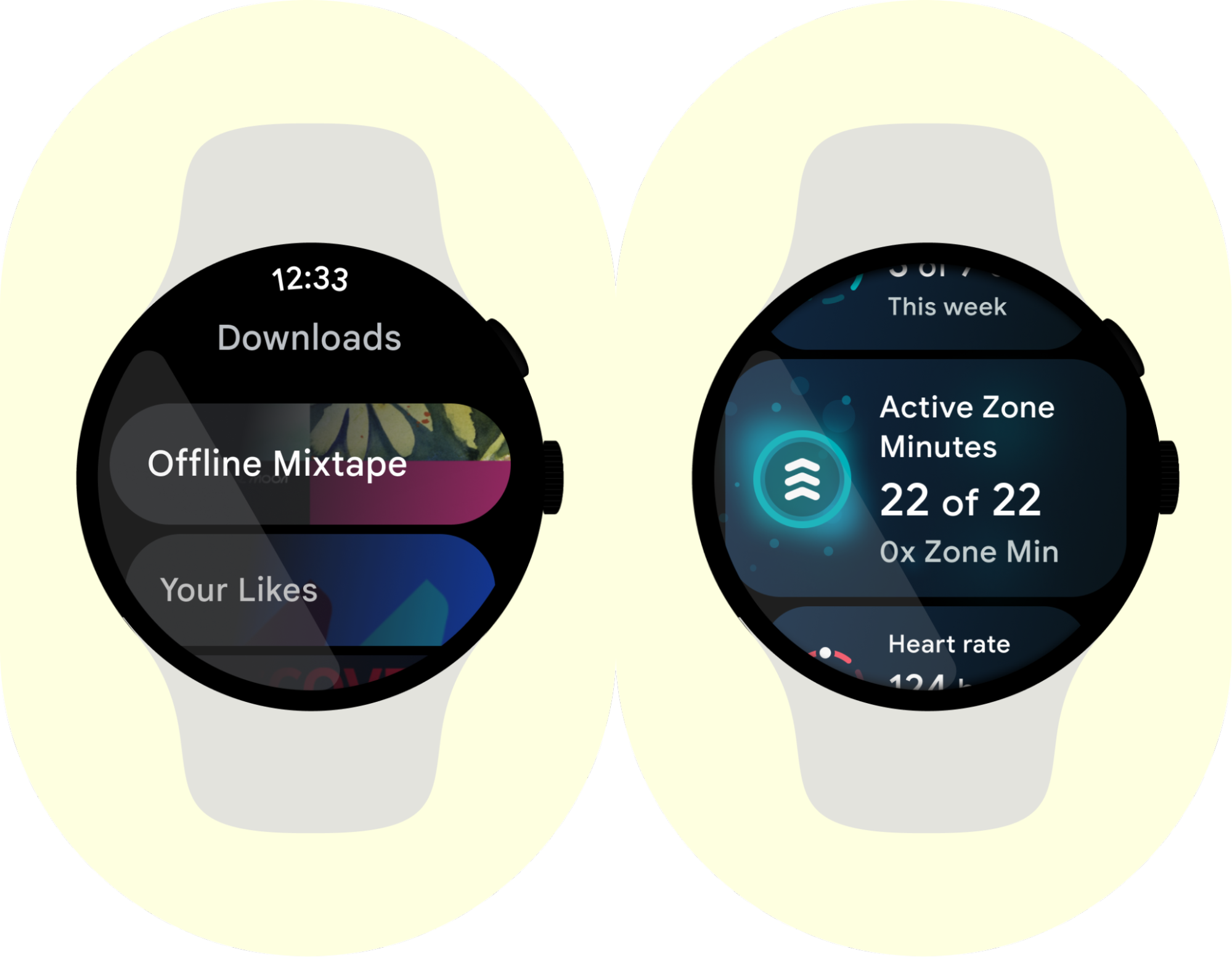 Applications de musique et d&#39;entraînement Wear OS fonctionnant hors connexion.