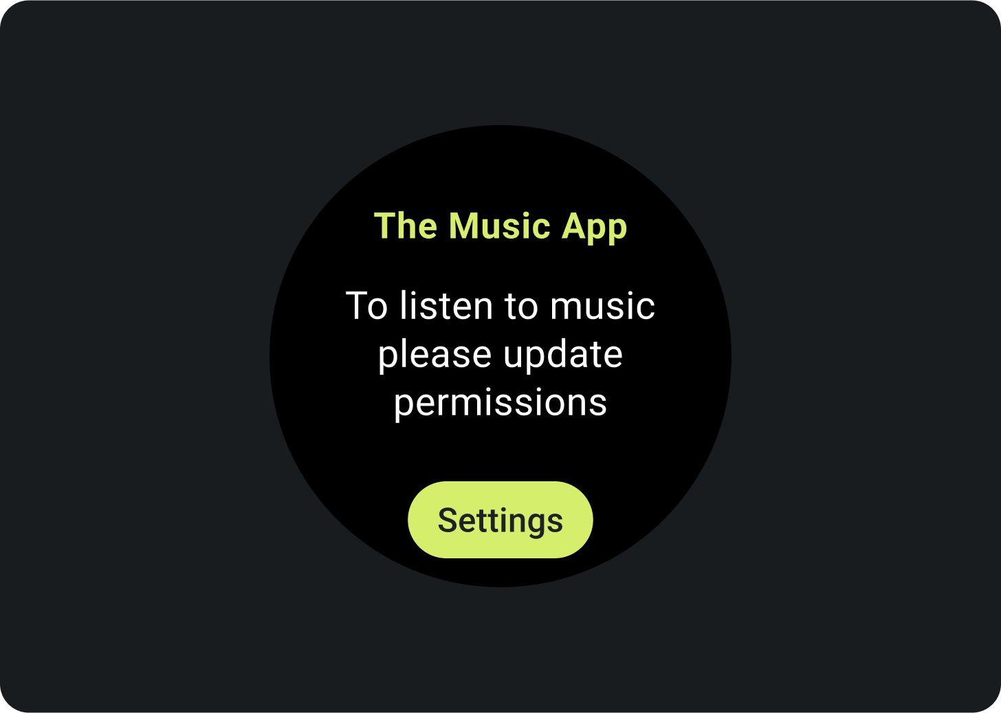 Contoh status kosong error/izin