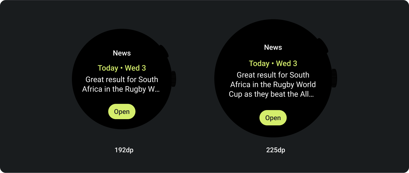 ニュースの見出しの表示範囲が広がる